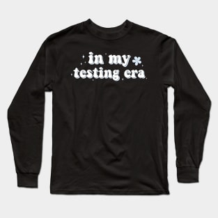 In My Testing Era Funny Testing Teacher For Teacher Funny Teacher Book Lover Bookish Sticker Book Aesthetic Long Sleeve T-Shirt